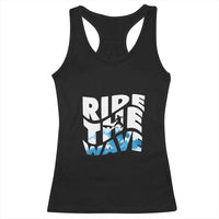 Surfing Racerback Tank Top Ride The Wave Surfer Boardsport Wave - Wonder Print Shop
