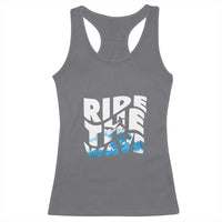 Surfing Racerback Tank Top Ride The Wave Surfer Boardsport Wave - Wonder Print Shop