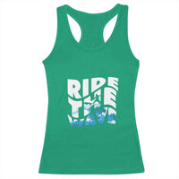 Surfing Racerback Tank Top Ride The Wave Surfer Boardsport Wave - Wonder Print Shop