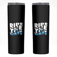 Surfing Skinny Tumbler Ride The Wave Surfer Boardsport Wave - Wonder Print Shop