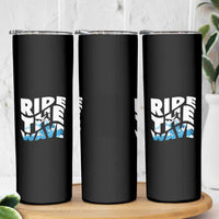 Surfing Skinny Tumbler Ride The Wave Surfer Boardsport Wave - Wonder Print Shop