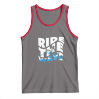 Surfing Tank Top Ride The Wave Surfer Boardsport Wave - Wonder Print Shop