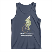 Off To Wrangle My Feral Grandkids Funny Grandparents Frog Tank Top