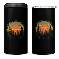 Retro Forest Trees Outdoors Nature Lover 4 in 1 Can Cooler Tumbler