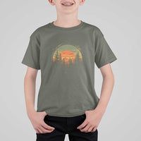 Retro Forest Trees Outdoors Nature Lover T Shirt For Kid