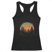 Retro Forest Trees Outdoors Nature Lover Racerback Tank Top