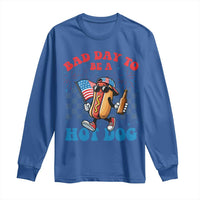 Bad Day To Be A Hot Dog 4th of July Long Sleeve Shirt Funny BBQ Grilling