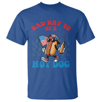 Bad Day To Be A Hot Dog 4th of July T Shirt Funny BBQ Grilling