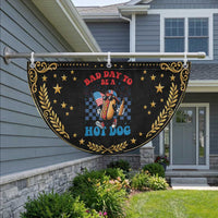 Bad Day To Be A Hot Dog 4th of July Patriotic Fan Flag Funny BBQ Grilling