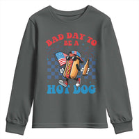 Bad Day To Be A Hot Dog 4th of July Youth Sweatshirt Funny BBQ Grilling