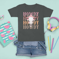 Country Cowgirl T Shirt For Kid Howdy Rodeo Cowboy Flower Skull - Wonder Print Shop