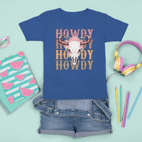 Country Cowgirl T Shirt For Kid Howdy Rodeo Cowboy Flower Skull - Wonder Print Shop