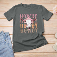 Country Cowgirl T Shirt For Women Howdy Rodeo Cowboy Flower Skull - Wonder Print Shop