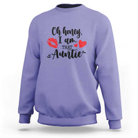 Aunt Sweatshirt Oh Honey I'm That Auntie Heart Lips - Wonder Print Shop