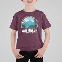 Christian T Shirt For Kid Waymaker Promise Keeper Light In The Darkness Miracle Worker Bible Verse - Wonder Print Shop