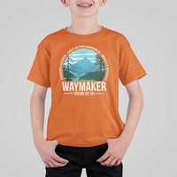 Christian T Shirt For Kid Waymaker Promise Keeper Light In The Darkness Miracle Worker Bible Verse - Wonder Print Shop