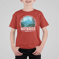 Christian T Shirt For Kid Waymaker Promise Keeper Light In The Darkness Miracle Worker Bible Verse - Wonder Print Shop