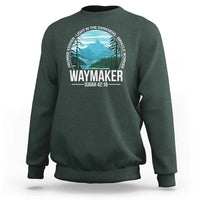Christian Sweatshirt Waymaker Promise Keeper Light In The Darkness Miracle Worker Bible Verse - Wonder Print Shop