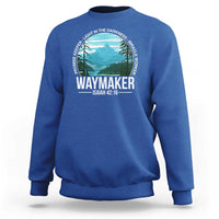 Christian Sweatshirt Waymaker Promise Keeper Light In The Darkness Miracle Worker Bible Verse - Wonder Print Shop