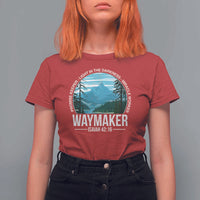Christian T Shirt For Women Waymaker Promise Keeper Light In The Darkness Miracle Worker Bible Verse - Wonder Print Shop