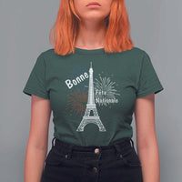 Eiffel Tower France T Shirt For Women Bonne Fete Natiionale Paris Bastille Day - Wonder Print Shop