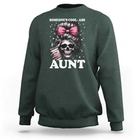 Funny Aunt Sweatshirt Someone's Cool Ass Auntie Skull Coffee - Wonder Print Shop