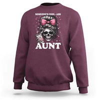 Funny Aunt Sweatshirt Someone's Cool Ass Auntie Skull Coffee - Wonder Print Shop