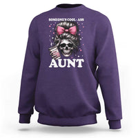 Funny Aunt Sweatshirt Someone's Cool Ass Auntie Skull Coffee - Wonder Print Shop