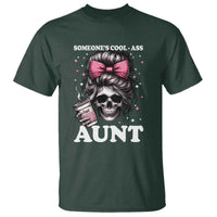 Funny Aunt T Shirt Someone's Cool Ass Auntie Skull Coffee - Wonder Print Shop