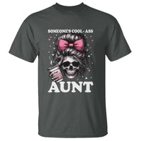 Funny Aunt T Shirt Someone's Cool Ass Auntie Skull Coffee - Wonder Print Shop