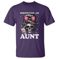 Funny Aunt T Shirt Someone's Cool Ass Auntie Skull Coffee - Wonder Print Shop
