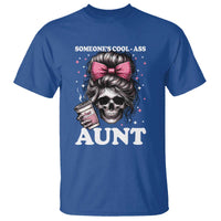 Funny Aunt T Shirt Someone's Cool Ass Auntie Skull Coffee - Wonder Print Shop