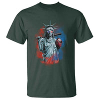 Funny Statue Of Liberty Baseball T Shirt 4th Of July Sport Bat American - Wonder Print Shop