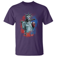 Funny Statue Of Liberty Baseball T Shirt 4th Of July Sport Bat American - Wonder Print Shop