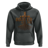 Rooted In Christ Hoodie Vintage Jesus Christian Cross Bible Verse - Wonder Print Shop