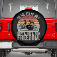 Funny On The 4th Of July Boats Hoes And Freedom Spare Tire Cover - Wonder Print Shop