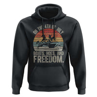 Funny On The 4th Of July Boats Hoes And Freedom Hoodie - Wonder Print Shop