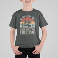 Funny On The 4th Of July Boats Hoes And Freedom T Shirt For Kid - Wonder Print Shop