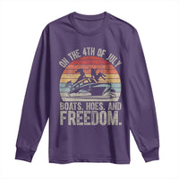 Funny On The 4th Of July Boats Hoes And Freedom Long Sleeve Shirt - Wonder Print Shop