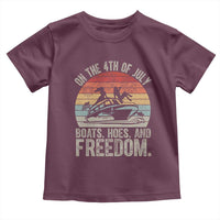 Funny On The 4th Of July Boats Hoes And Freedom Toddler T Shirt - Wonder Print Shop