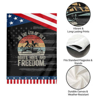Funny On The 4th Of July Boats Hoes And Freedom Garden Flag