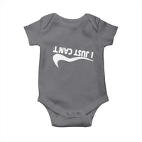 Funny I Just Cant Baby Onesie Sarcastic Motivation Con Baffo - Wonder Print Shop