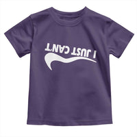 Funny I Just Cant Toddler T Shirt Sarcastic Motivation Con Baffo - Wonder Print Shop