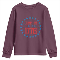 Funny Dump Him Like It's 1776 Youth Sweatshirt Stars Political Sattire - Wonder Print Shop