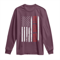 Not Our War Vintage American Flag Long Sleeve Shirt Pacifists Peace - Wonder Print Shop
