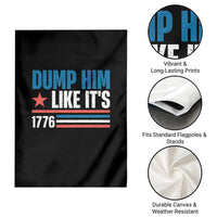Funny Dump Him Like It's 1776 Garden Flag Star And Stripes - Wonder Print Shop