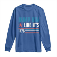 Funny Dump Him Like It's 1776 Long Sleeve Shirt Star And Stripes - Wonder Print Shop