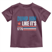 Funny Dump Him Like It's 1776 Toddler T Shirt Star And Stripes - Wonder Print Shop