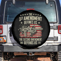 The 1st Amendment Defines Us The Second Defends Us Since 1791 Spare Tire Cover Vintage American Flag - Wonder Print Shop