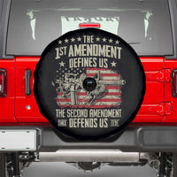 The 1st Amendment Defines Us The Second Defends Us Since 1791 Spare Tire Cover Vintage American Flag - Wonder Print Shop